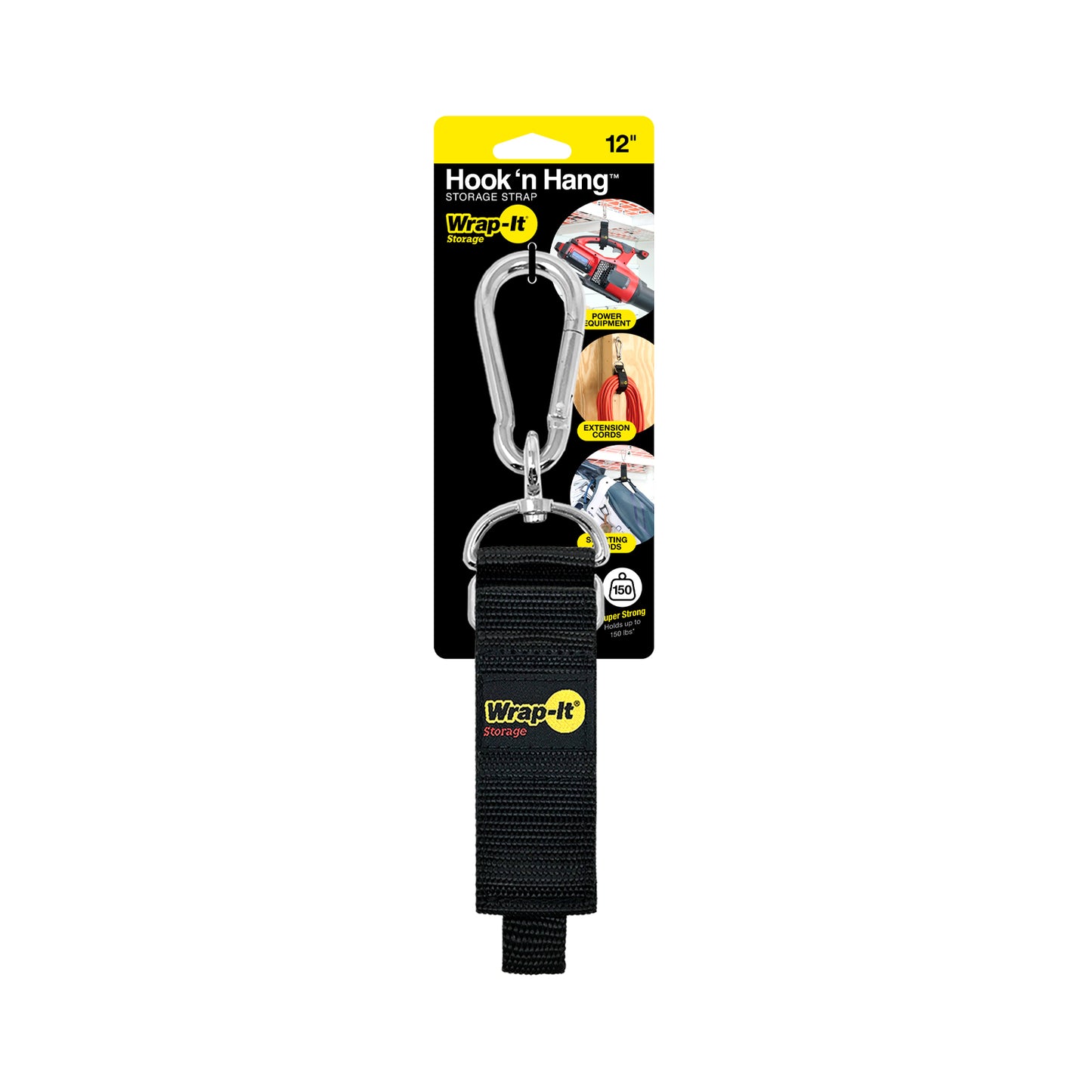 Hook 'n Hang® Storage Strap - 12 in. Black