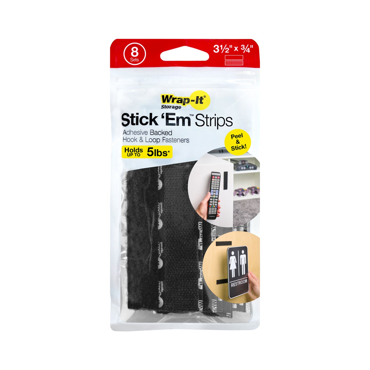 Stick 'Em™ - 3.5" x .75" Strips (8 Sets)