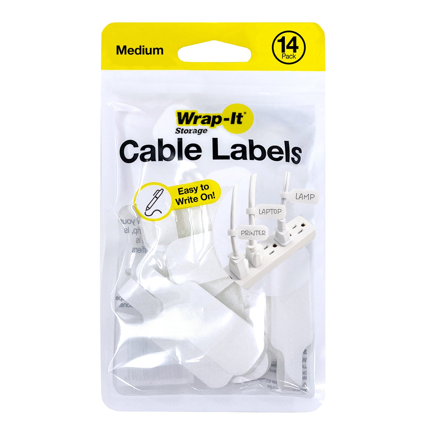 Cable Labels - Medium (10-Pack) - Wrap-It Storage