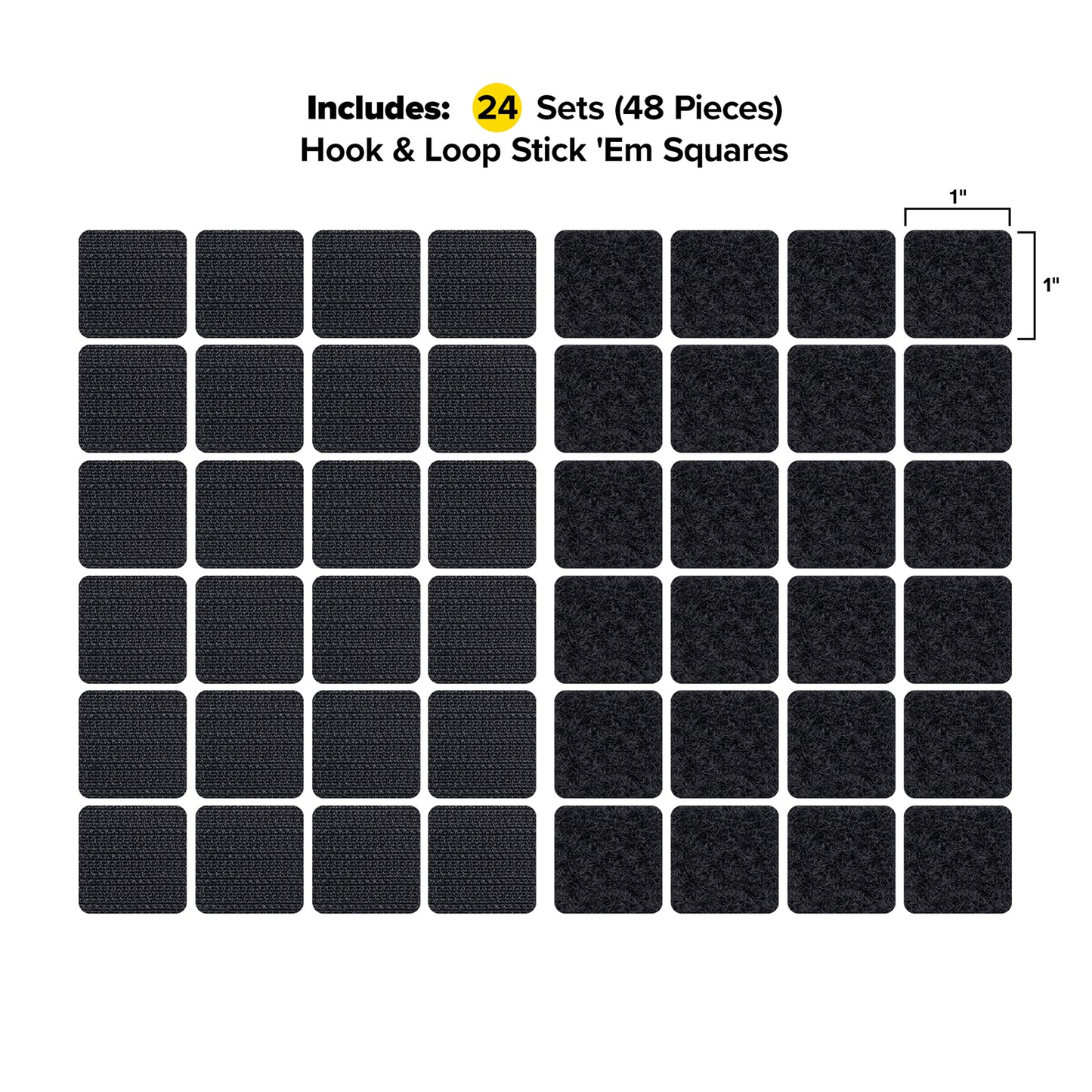 Stick 'Em™ - 1" Squares (24 Sets)