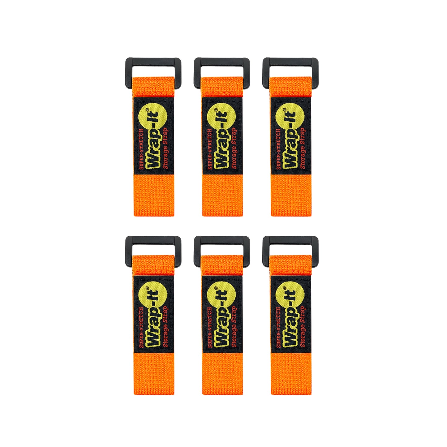 Super-Stretch Storage Straps - 6-in. (6-Pack) Blaze Orange