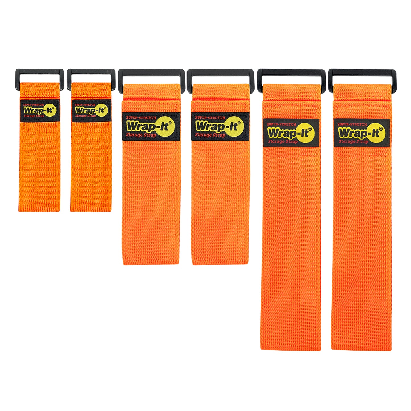 Super-Stretch Storage Straps (Assorted 6-Pack) Blaze Orange