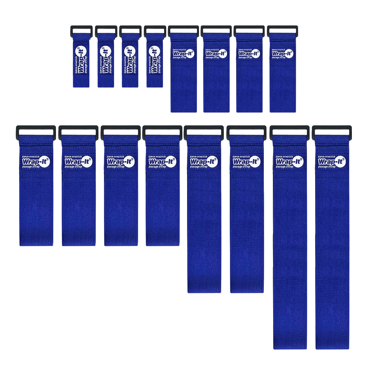 Super-Stretch Storage Straps - Assorted 16-Pack