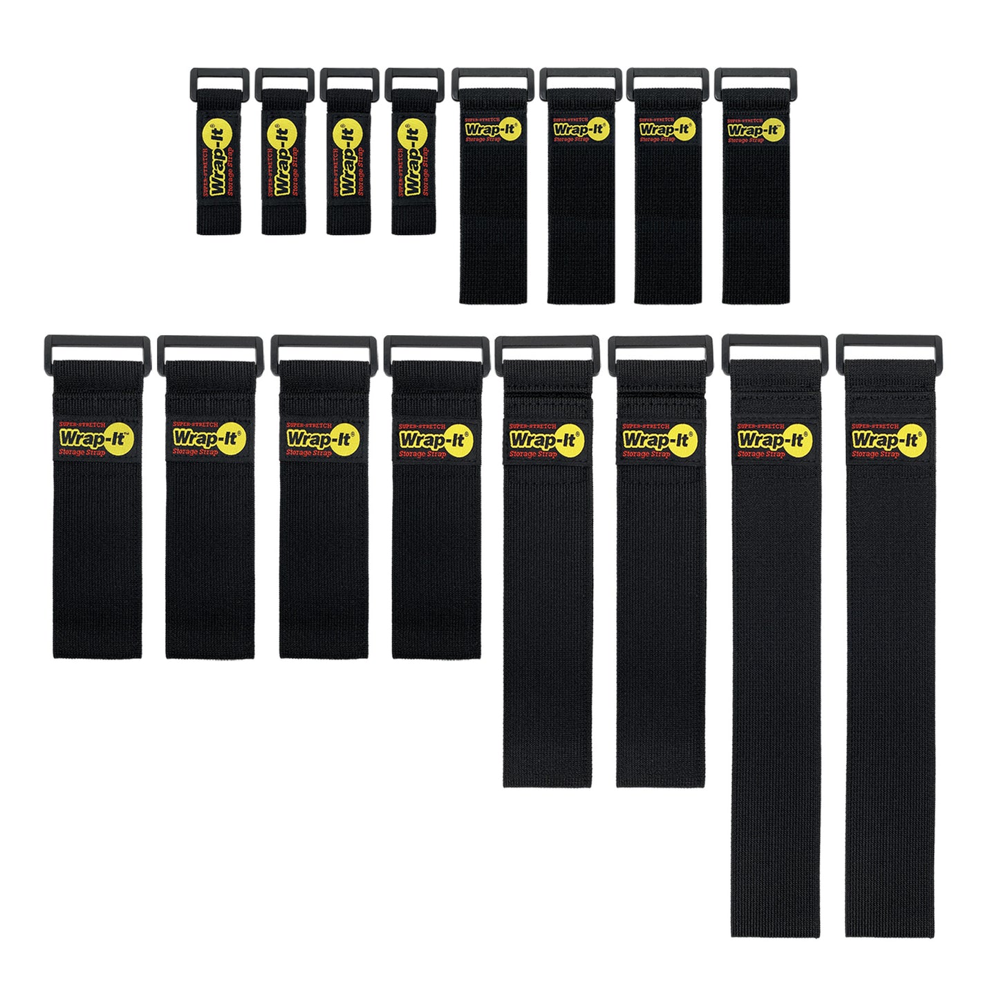 Super-Stretch Storage Straps - Assorted 16-Pack