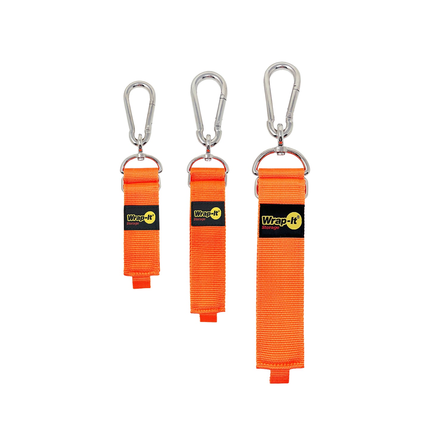 Hook 'n Hang® Storage Strap - Assorted 3-Pack Blaze Orange