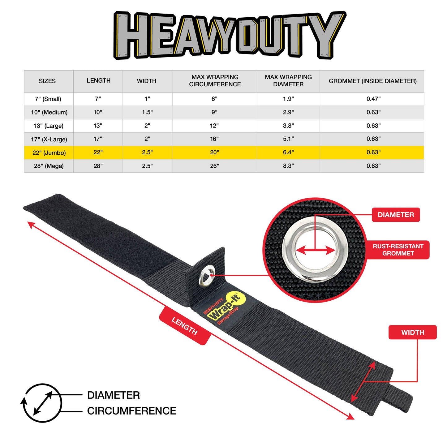 Heavy-Duty Storage Straps - 22-in. (2-Pack)