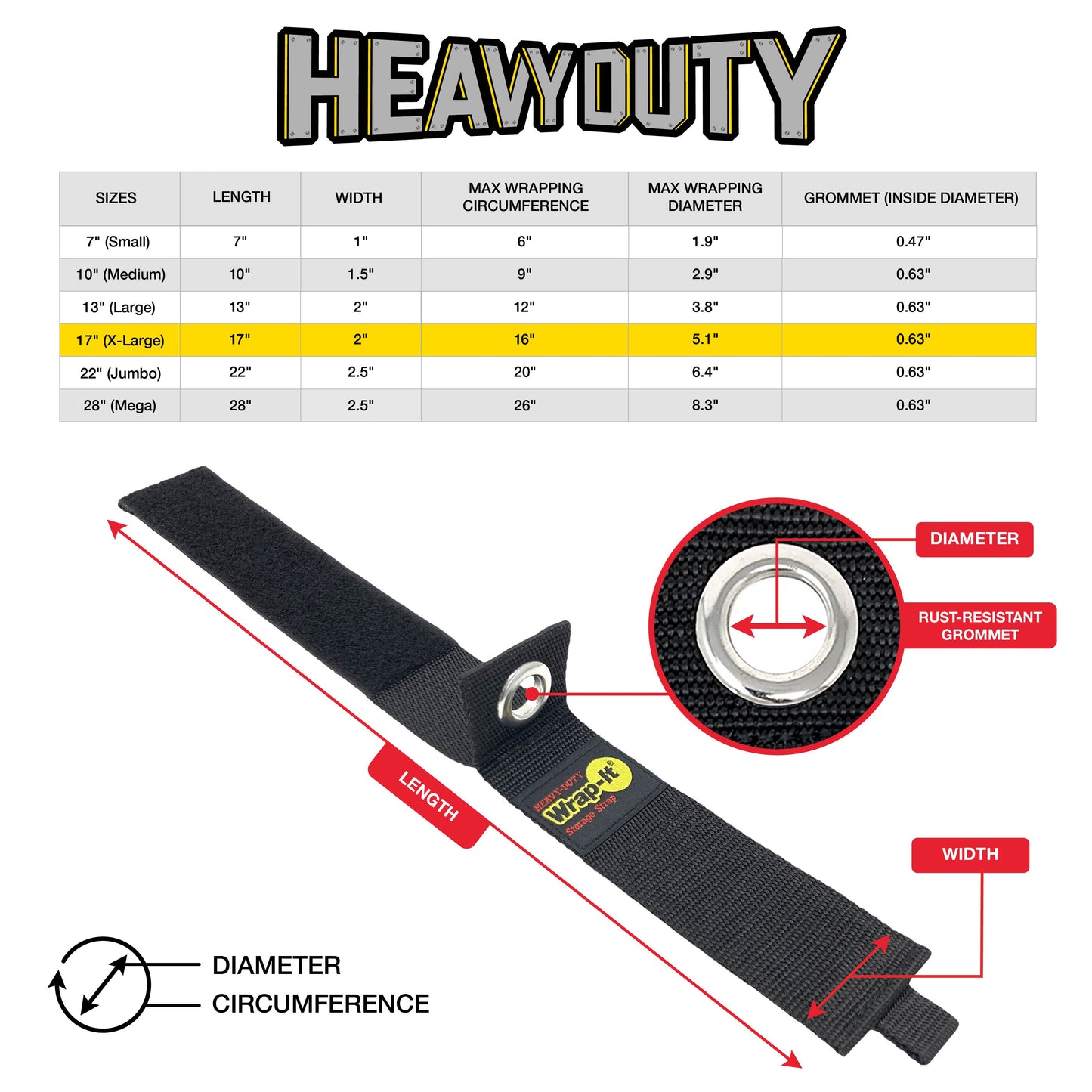 Heavy-Duty™ Storage Straps - 17-in. (2-Pack)