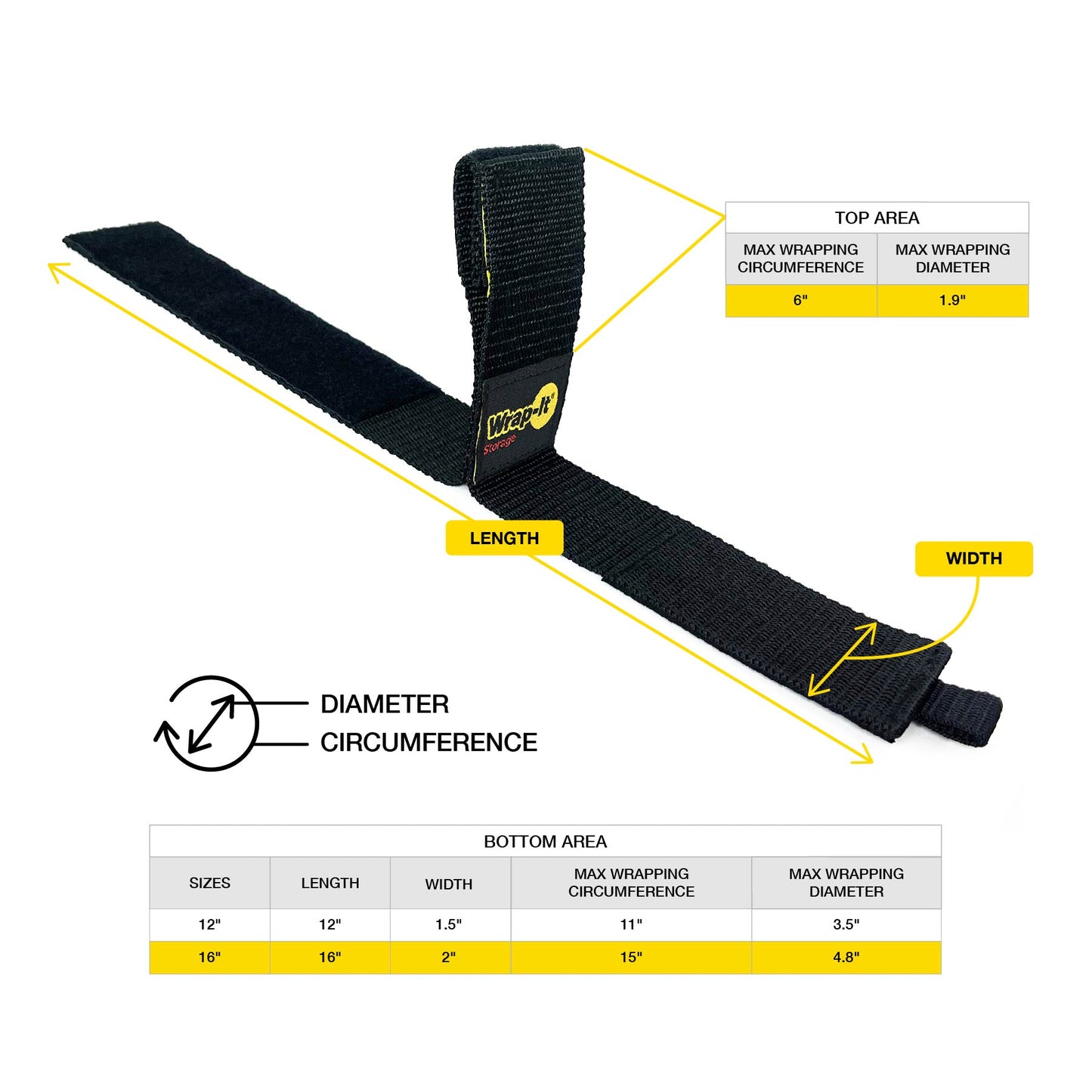 Twin-Straps - 16-in. (2-Pack) - Wrap-It Storage