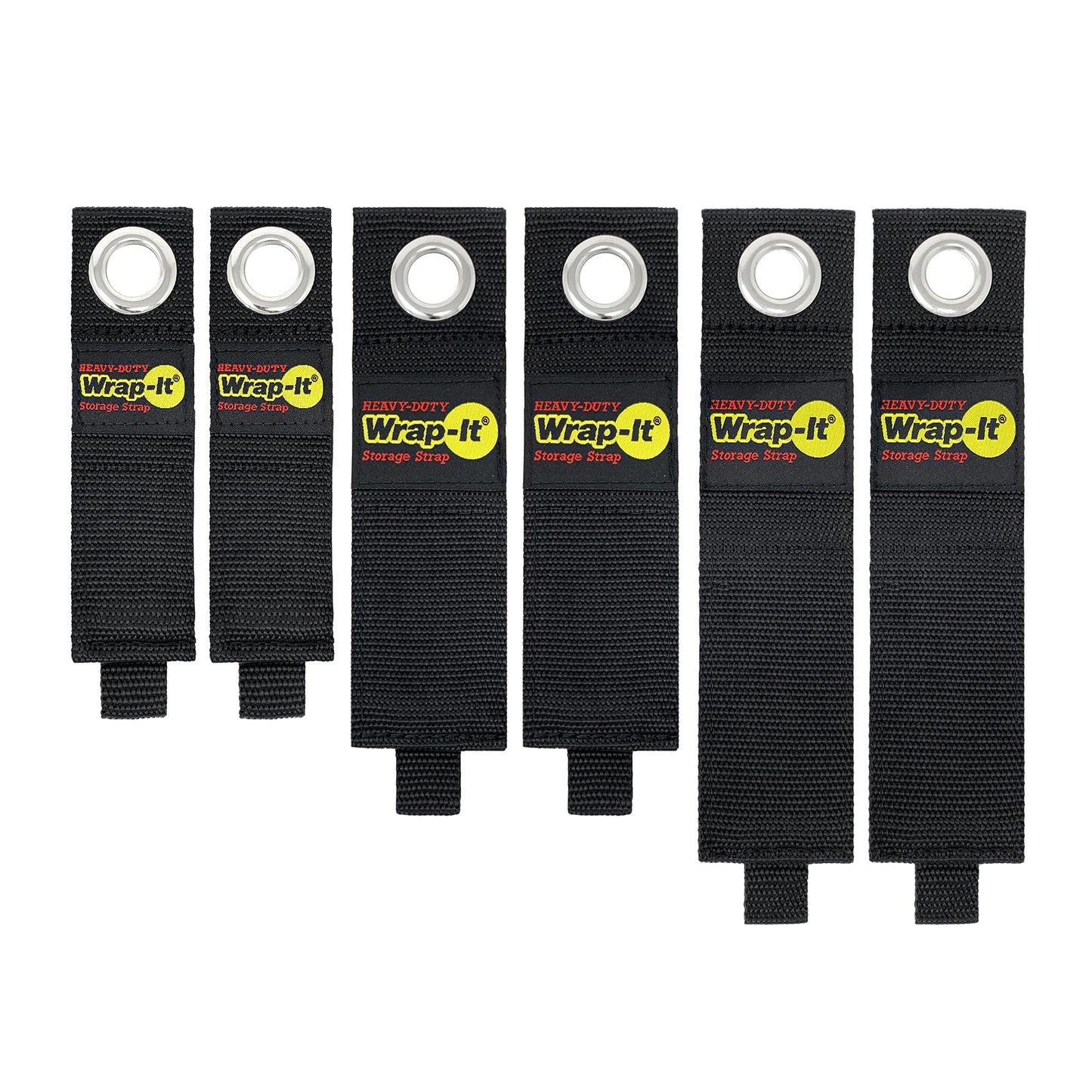 Heavy-Duty Storage Straps - Assorted 6-Pack (10", 13", 17")