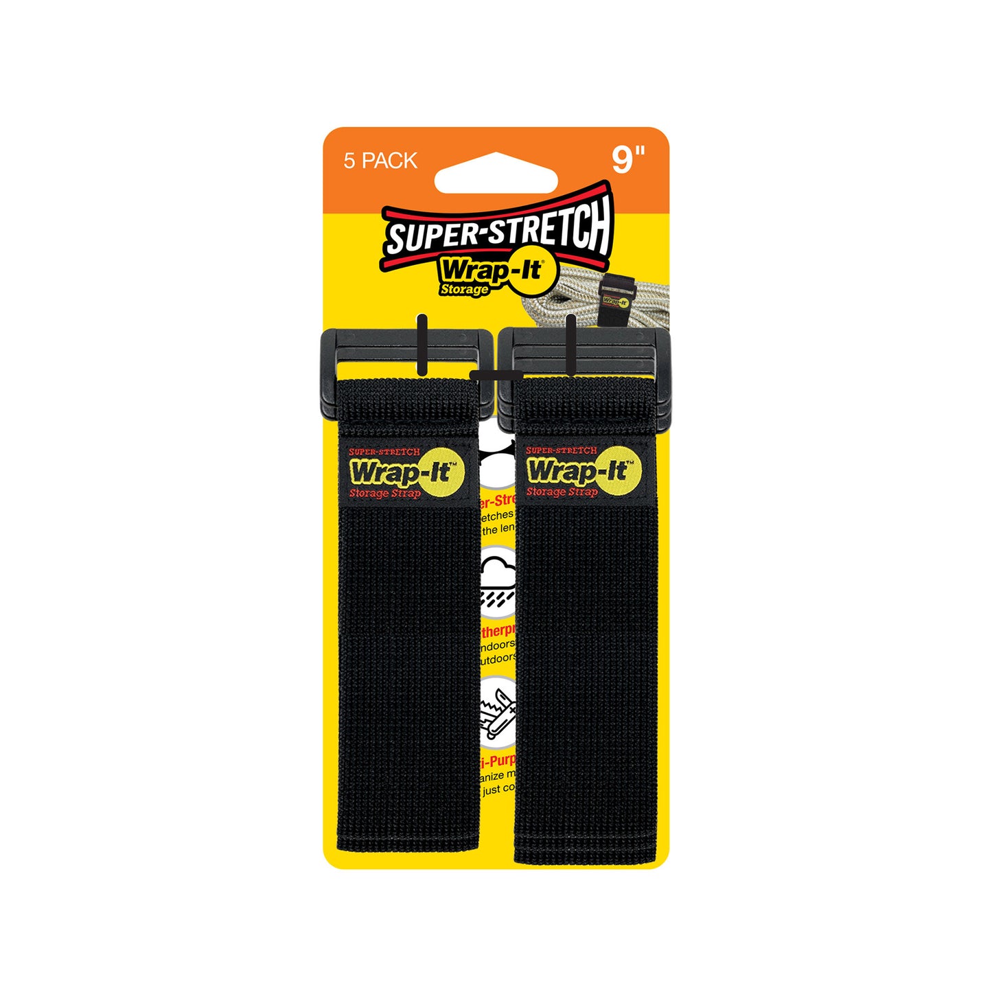 Super-Stretch™ Storage Straps - 9-in. (5-Pack)