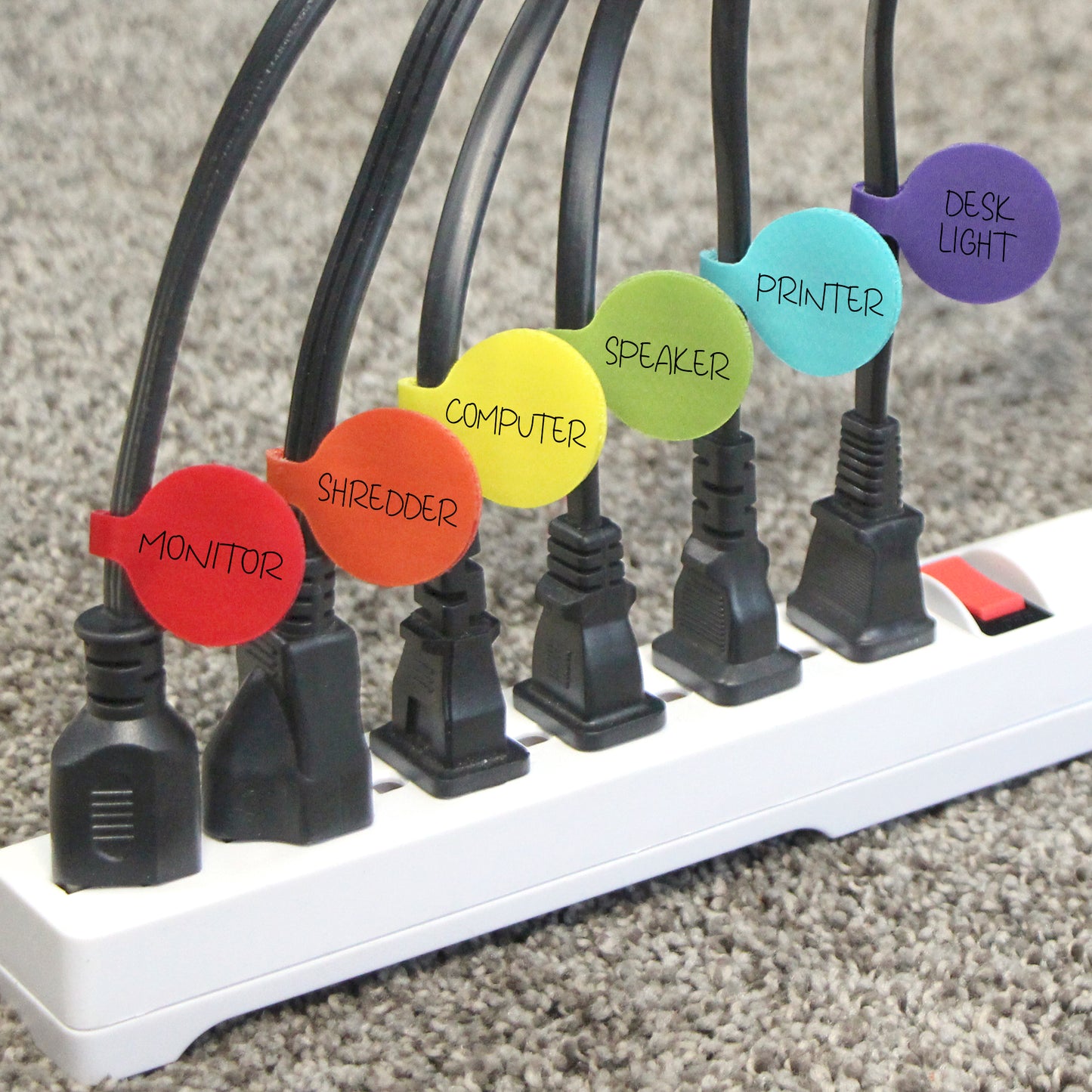 Cable Labels - Circles (10-Pack) - Wrap-It Storage