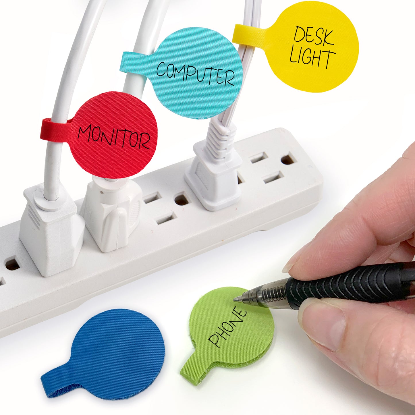 Cable Labels - Circles (10-Pack) - Wrap-It Storage