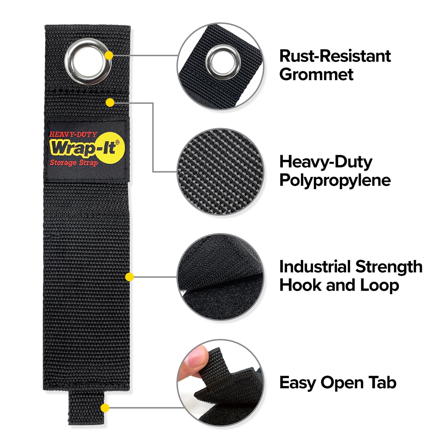 Heavy-Duty™ Storage Straps - Assorted 6-Pack (10", 13", 17")