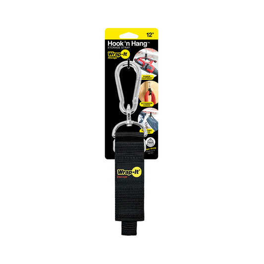 Hook 'n Hang® Storage Strap - 12 in. Black - Wrap-It Storage