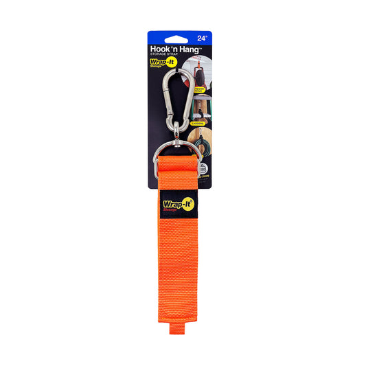 Hook 'n Hang® Storage Strap - 24 in. Blaze Orange - Wrap-It Storage