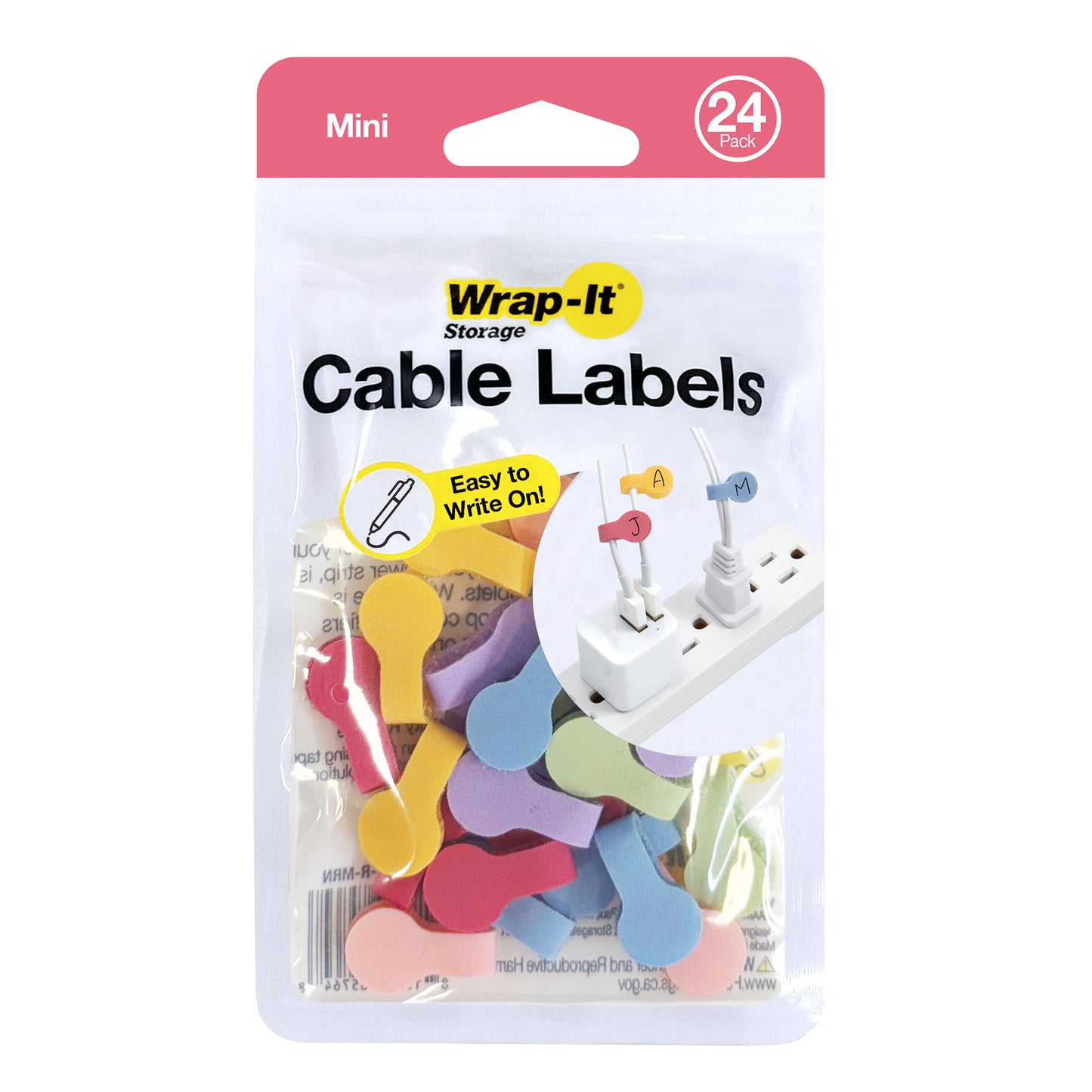 Cable Labels - Mini Round (24-Pack)