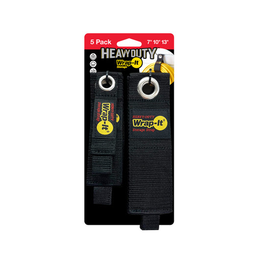 Heavy-Duty Storage Straps - Assorted 5-Pack (7", 10", and 13")