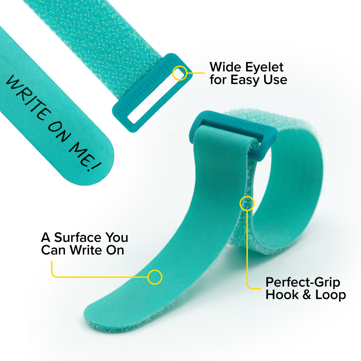 Write On! Cinch Straps -  Tropics (8-Pack) (5", 8") - Wrap-It Storage