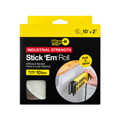 Stick 'Em™ - 10' x 2" Roll - Industrial Strength - Wrap-It Storage