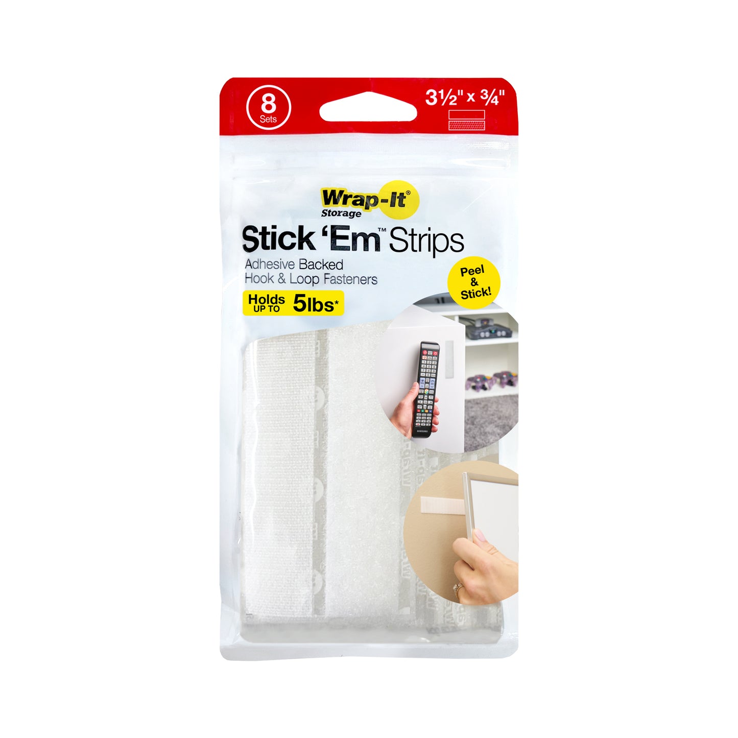 Stick 'Em™ - 3.5" x .75" Strips (8 Sets)
