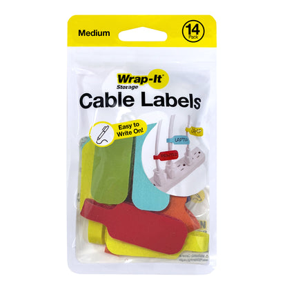Cable Labels - Medium (14-Pack) - Wrap-It Storage