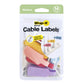 14-pack of colorful macaron cable labels for wire identification and cord organization. 