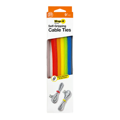 Self-Gripping Cable Ties - 25-Pack (9")