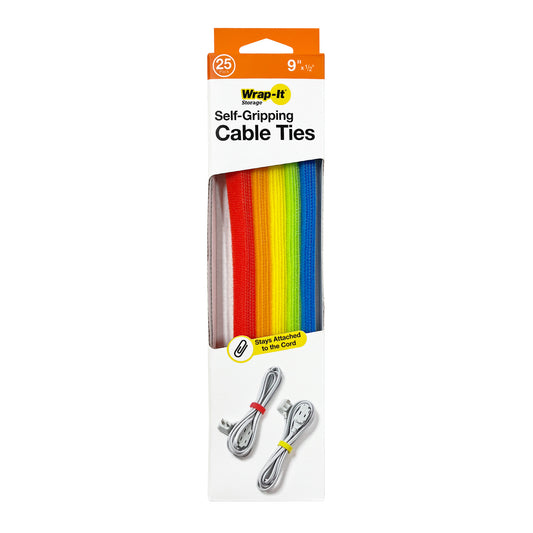 Self-Gripping Cable Ties - 25-Pack (9")