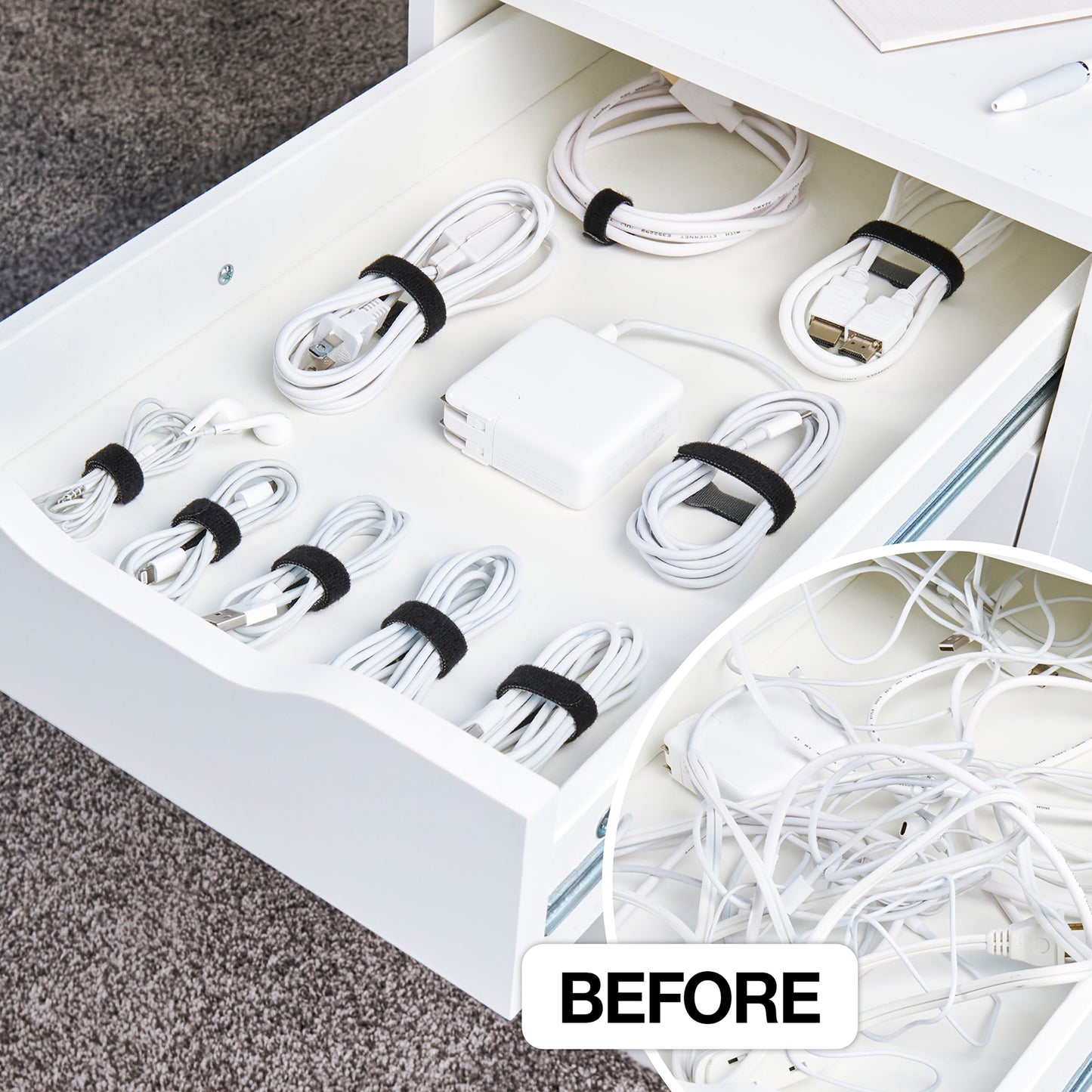 Self-Gripping Cable Ties - 30-Pack (6")