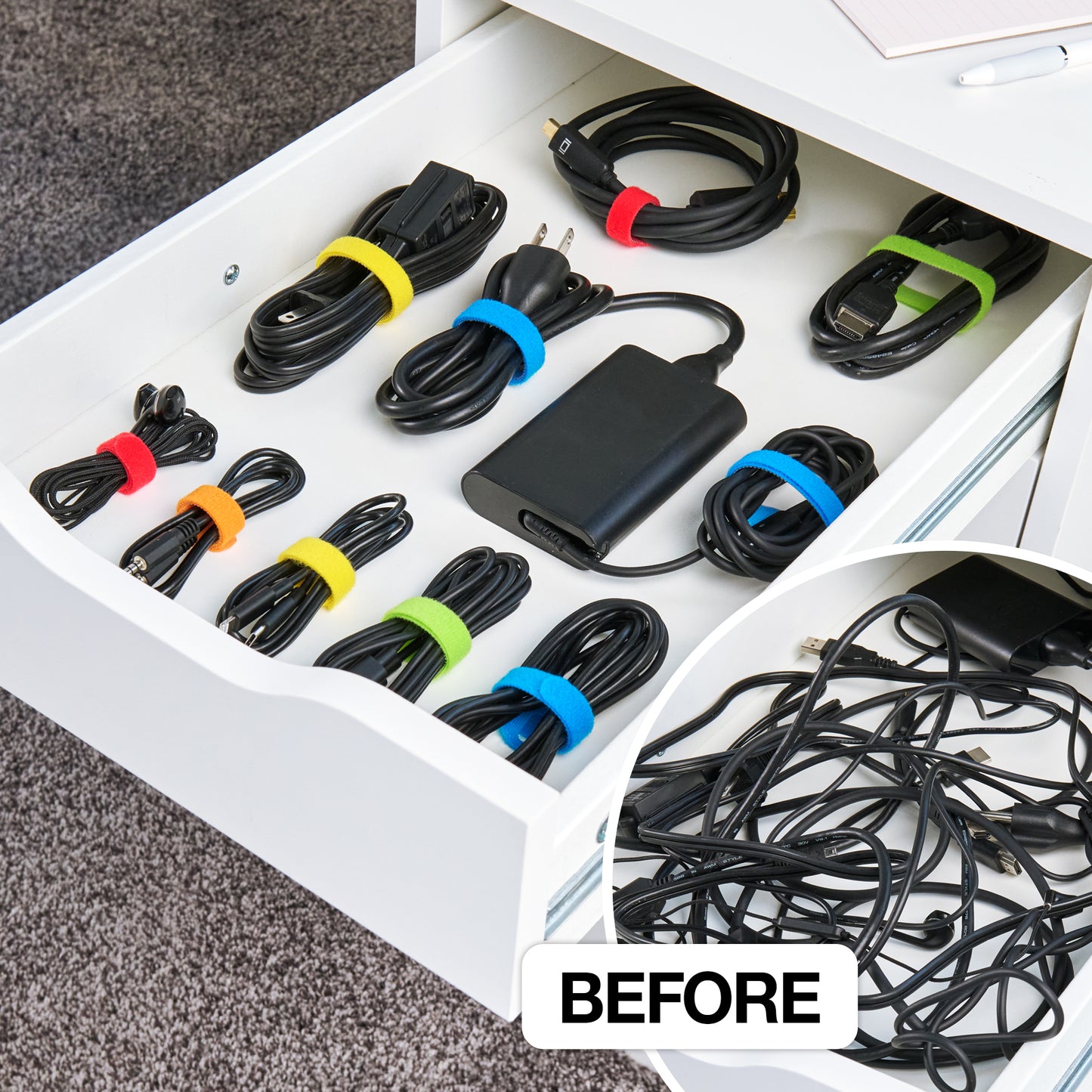 Self-Gripping Cable Ties - 30-Pack (6")