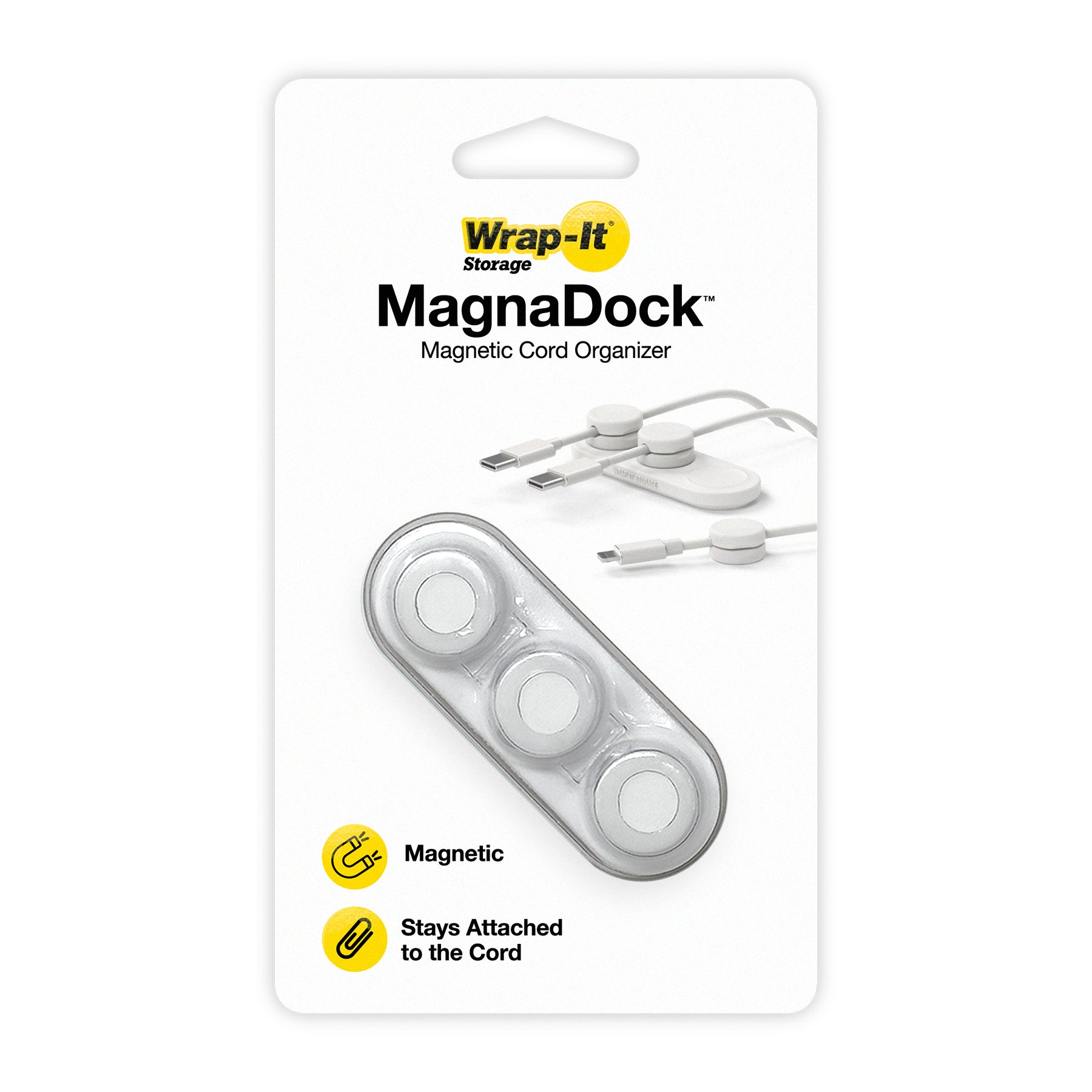 MagnaDock - Magnetic Cord Organizer - Wrap-It Storage