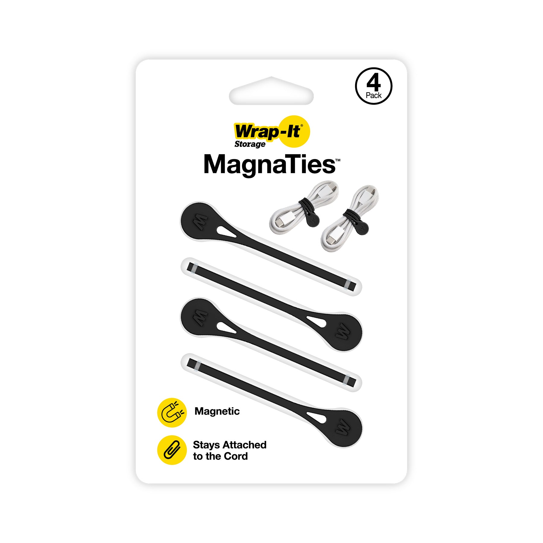 MagnaTies - 4-Pack - Wrap-It Storage