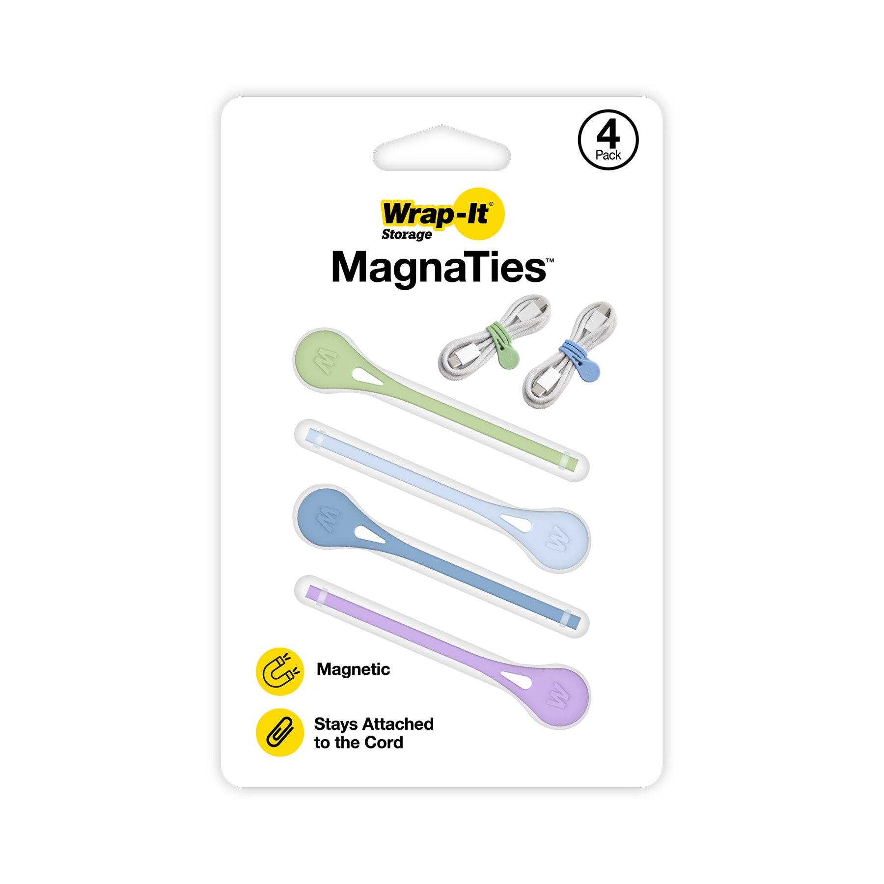 MagnaTies - 4-Pack - Wrap-It Storage