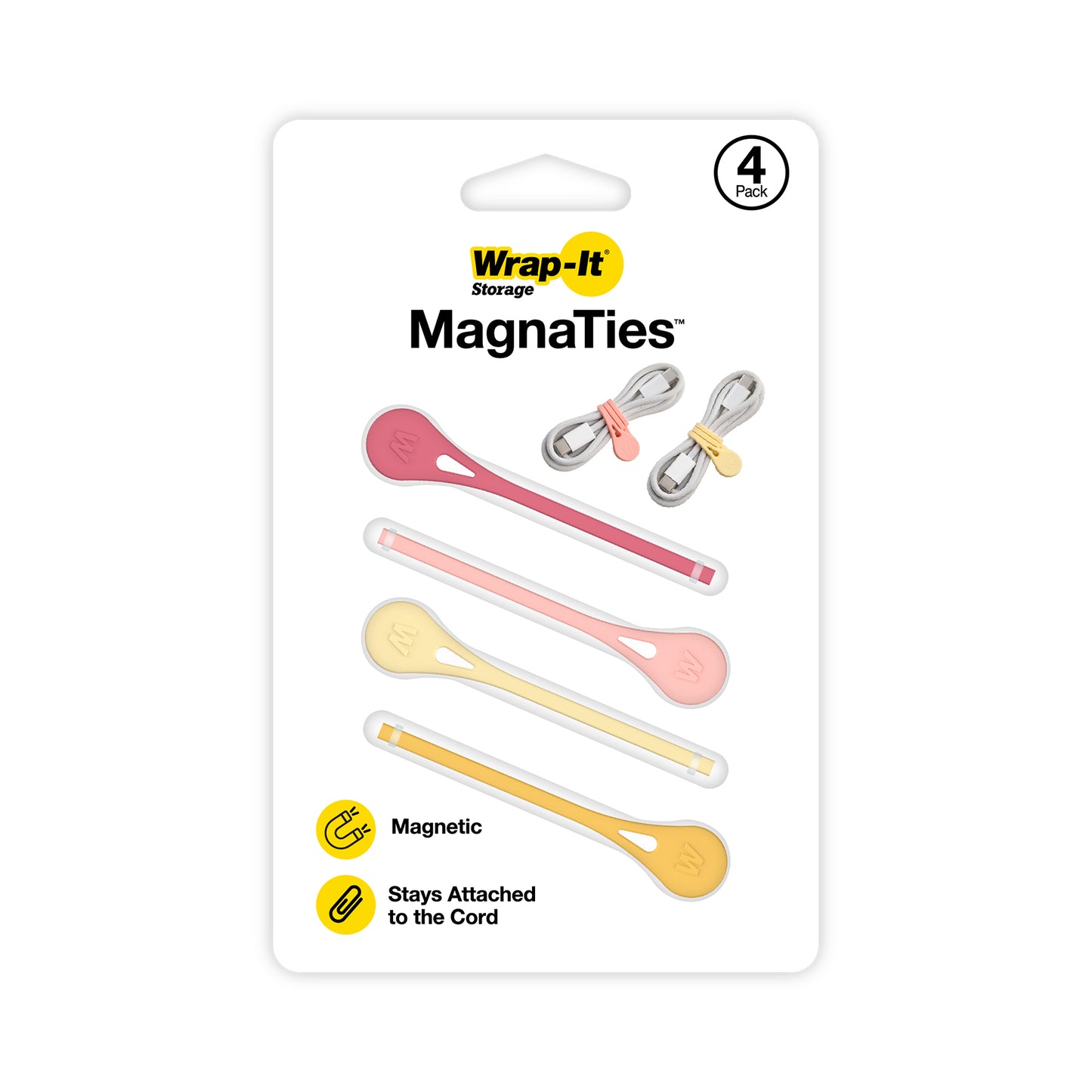 MagnaTies - 4-Pack - Wrap-It Storage