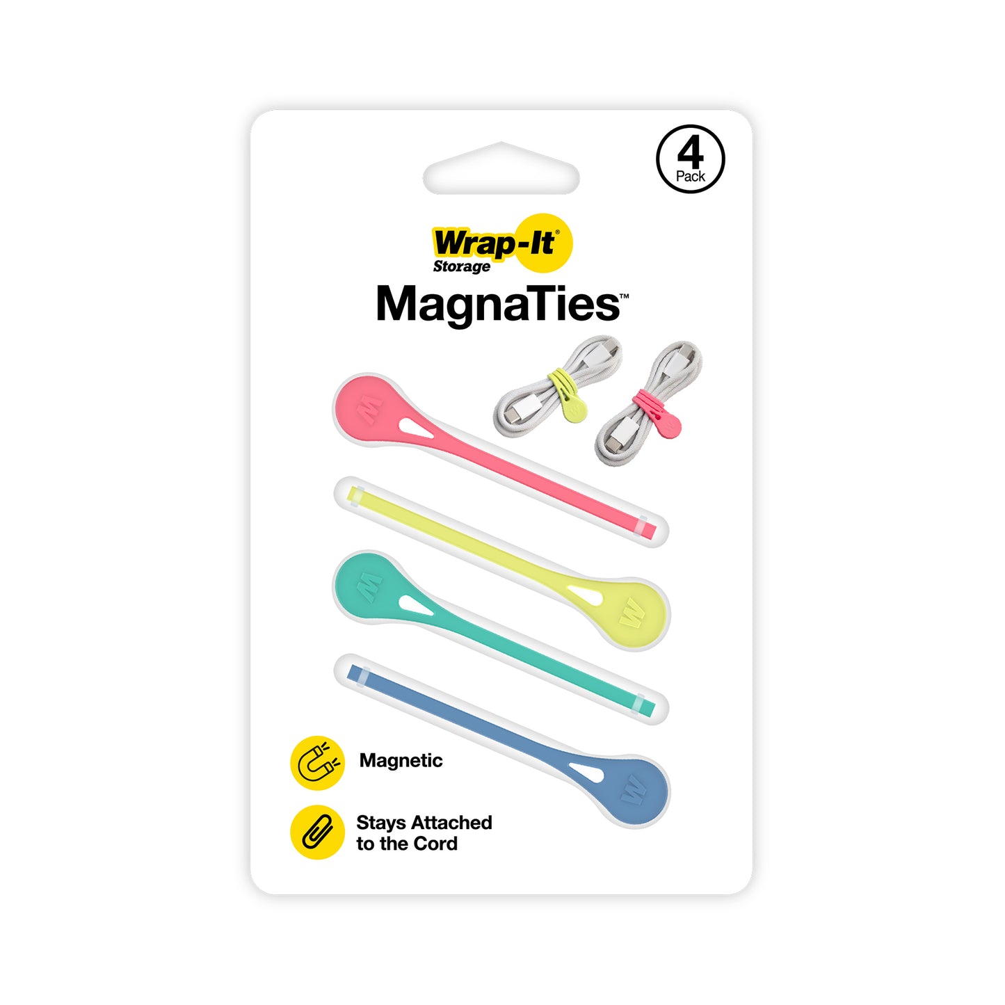 MagnaTies - 4-Pack - Wrap-It Storage