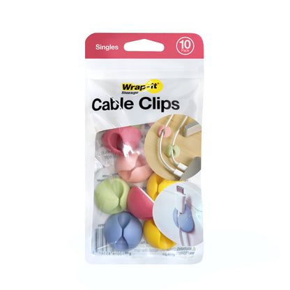 Cable Clips - Singles 10-Pack - Wrap-It Storage