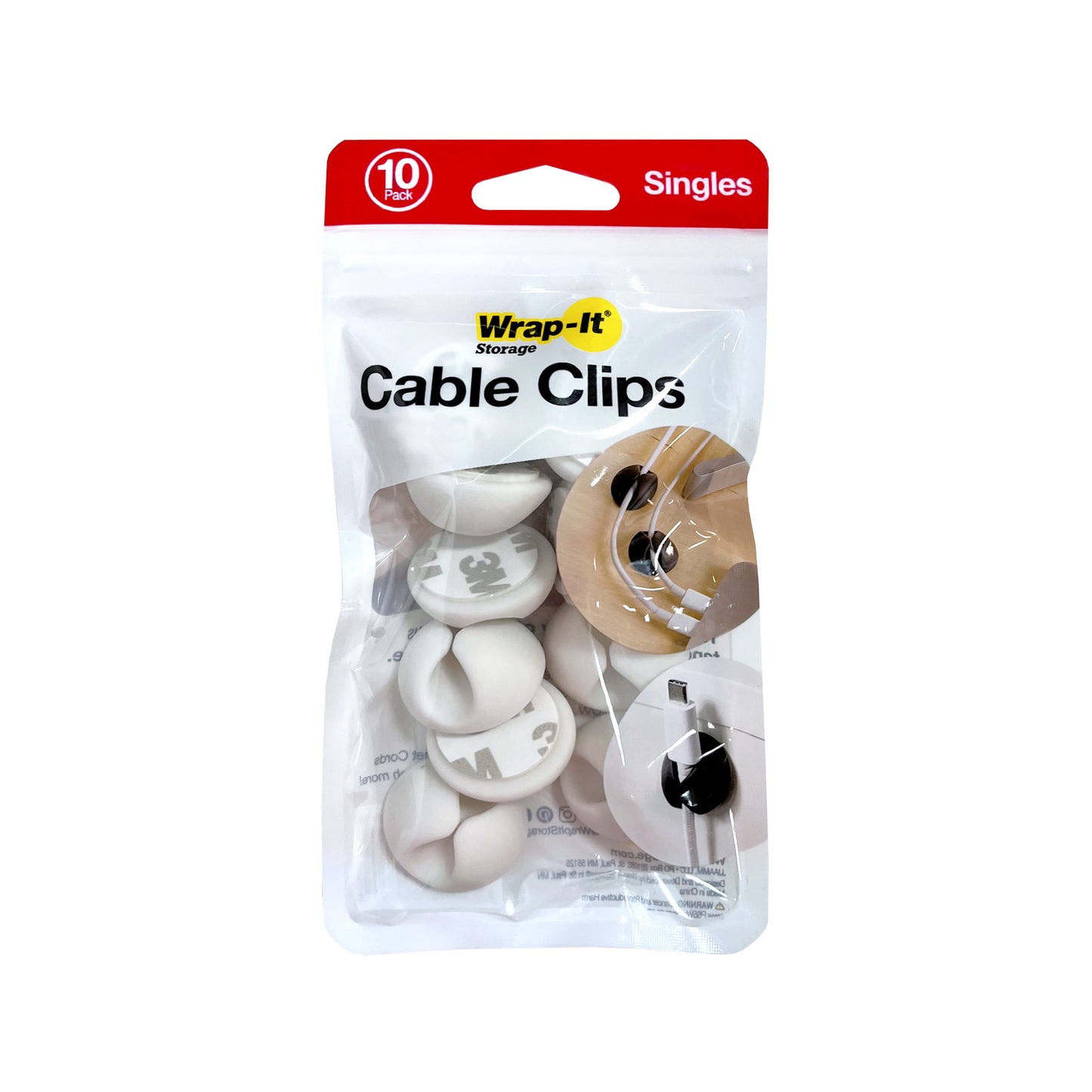 Cable Clips - Singles 10-Pack