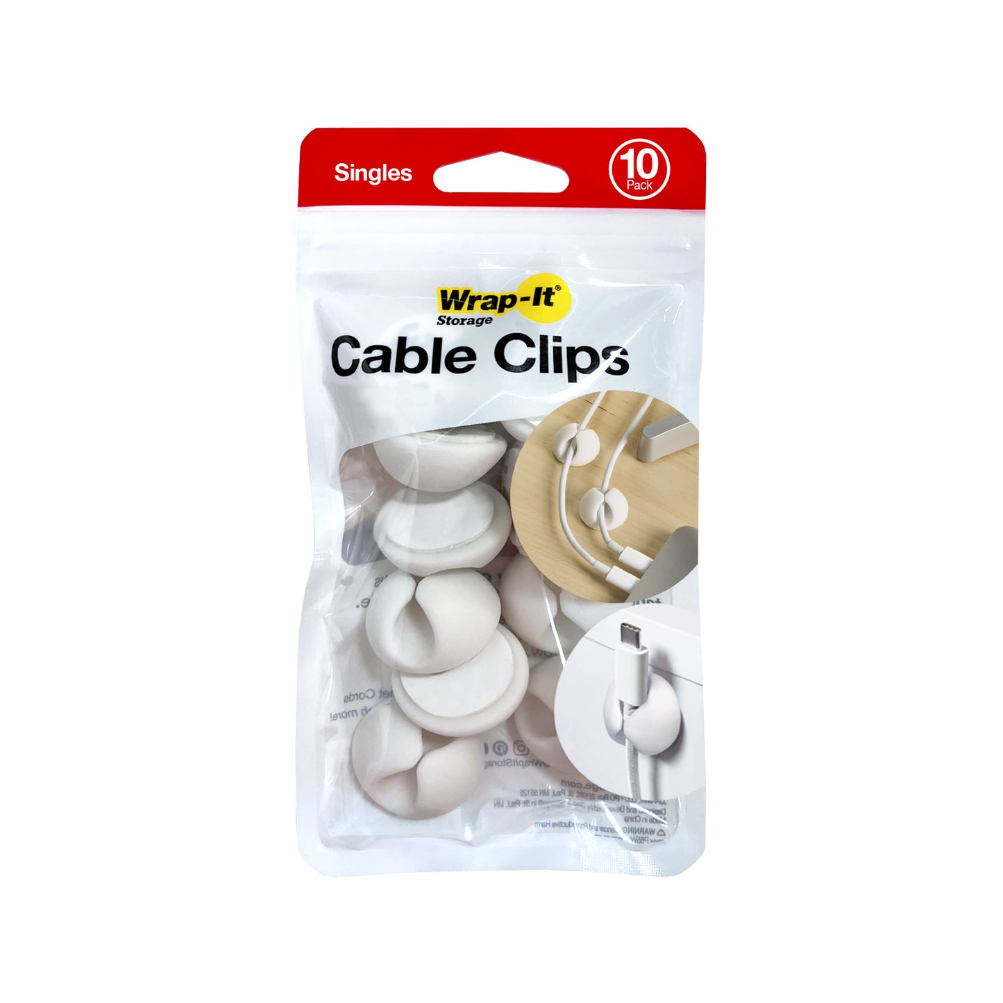 Cable Clips - Singles 10-Pack