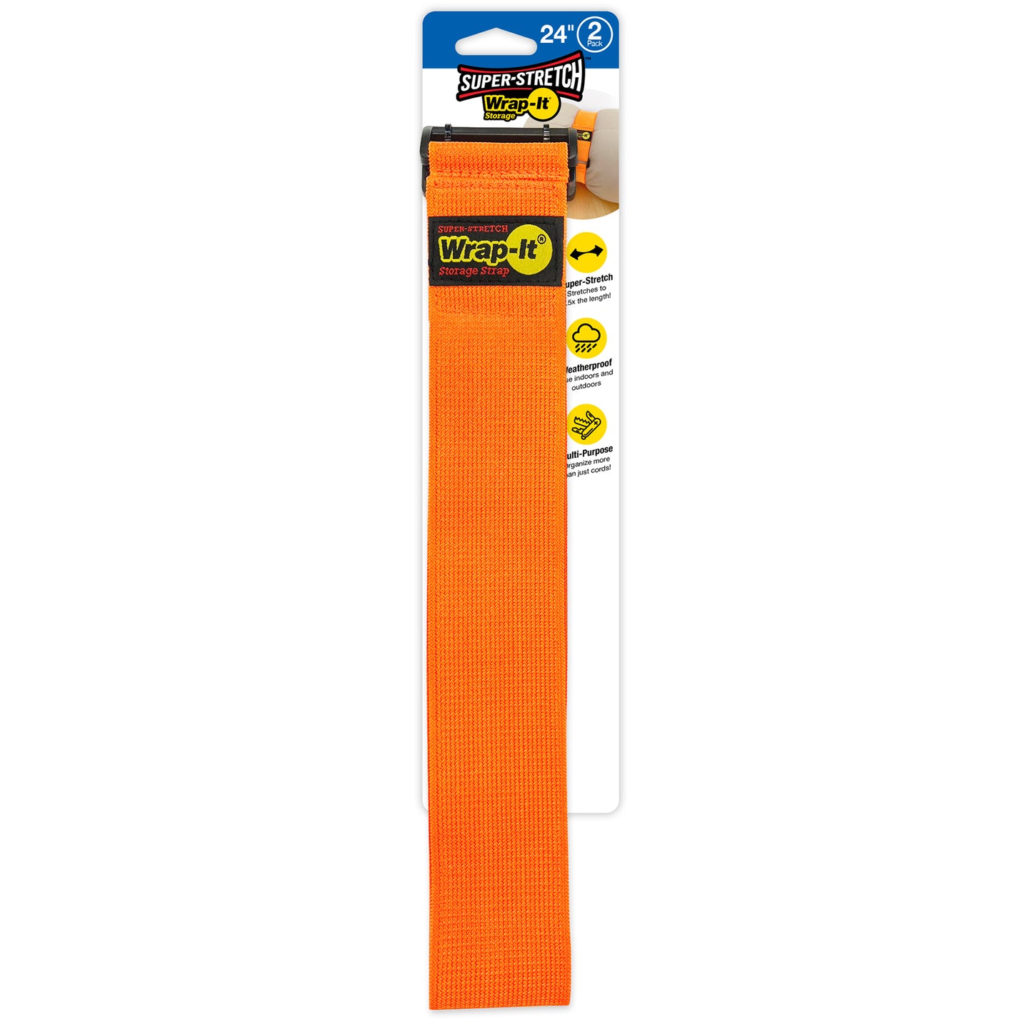 Super-Stretch Storage Straps - 24-in. (2-Pack) Blaze Orange