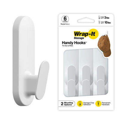 Handy Hooks™ - The Ian - Medium (6-Pack)