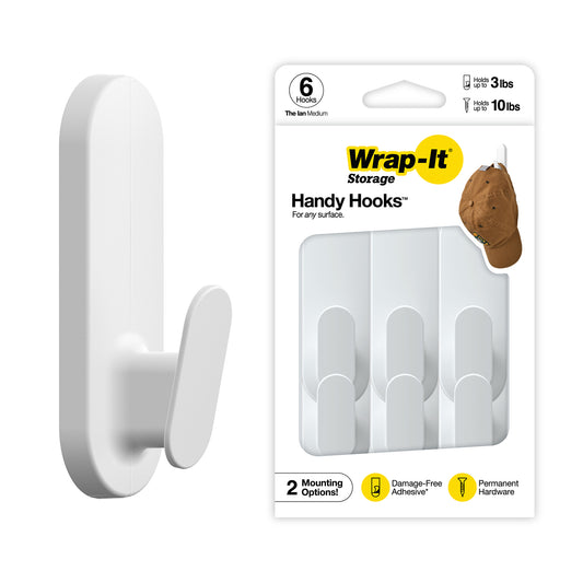 Handy Hooks™ - The Ian - Medium (6-Pack)