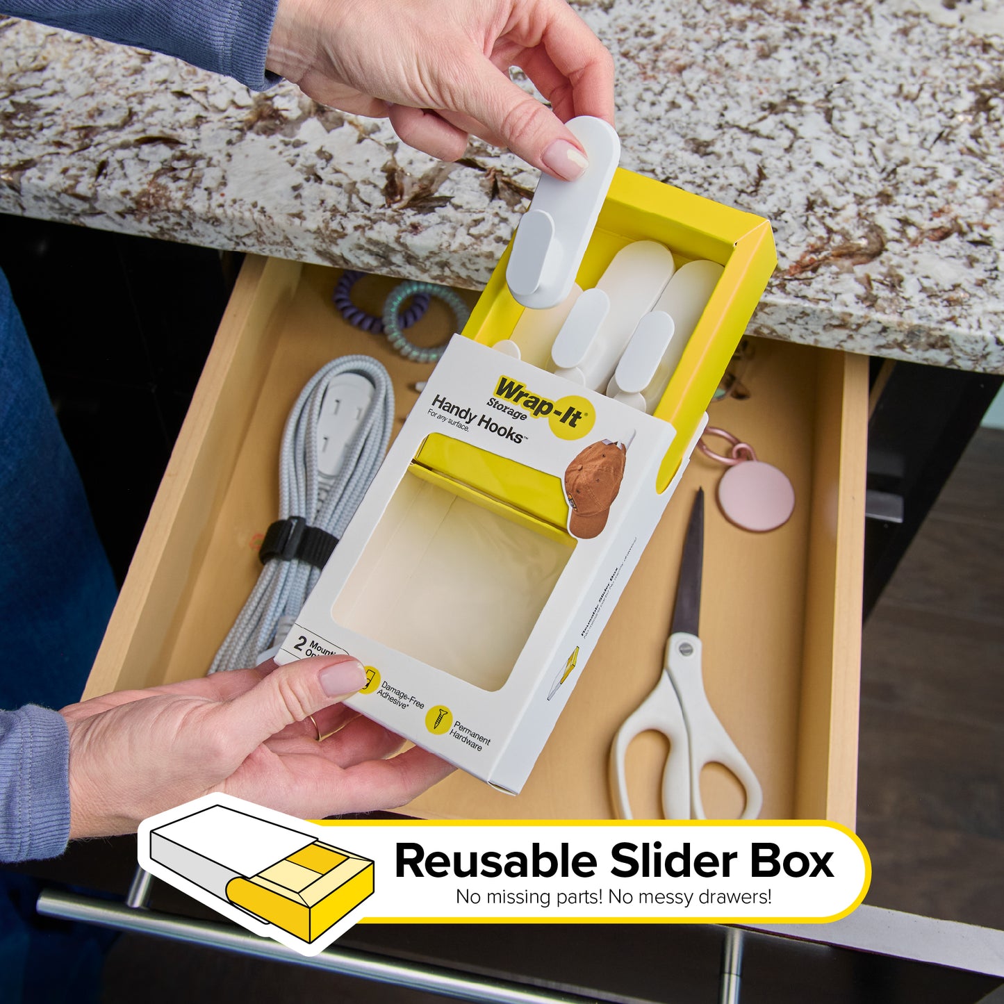 Handy Hooks™ - The Ian - Medium (6-Pack) - Wrap-It Storage