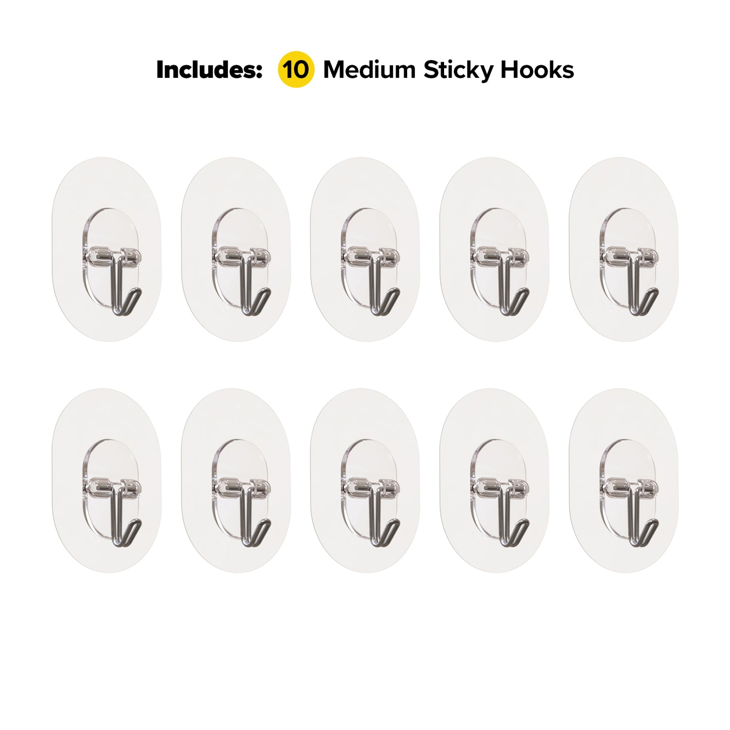 Sticky Hooks™ - Medium (10-Pack)