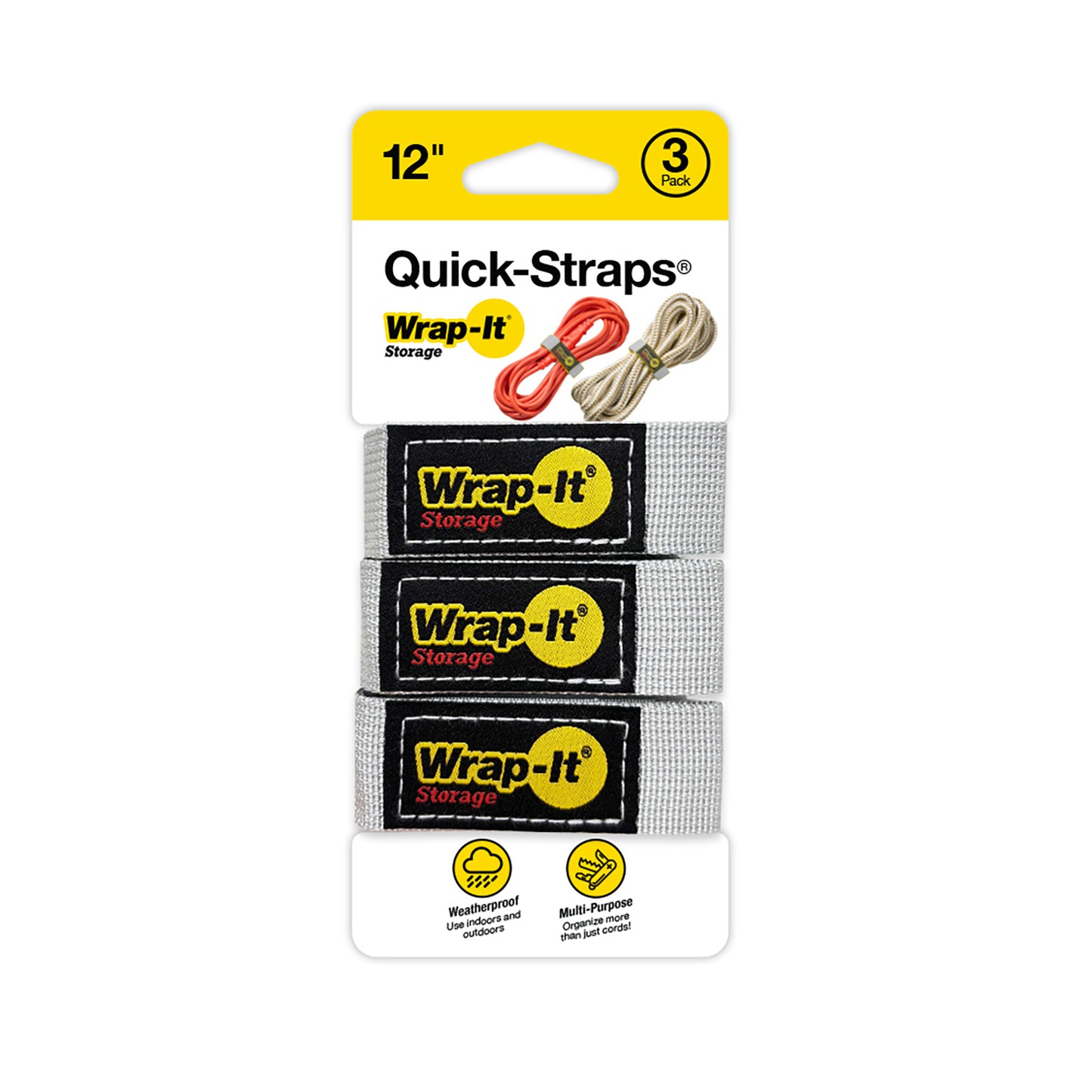 Quick-Straps® - 12-in. (3-Pack) Silver