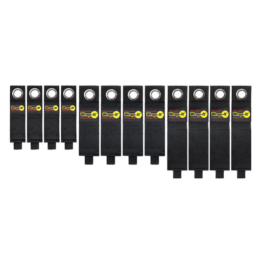 Heavy-Duty™ Storage Straps - Assorted 12-Pack (10", 13", 17")