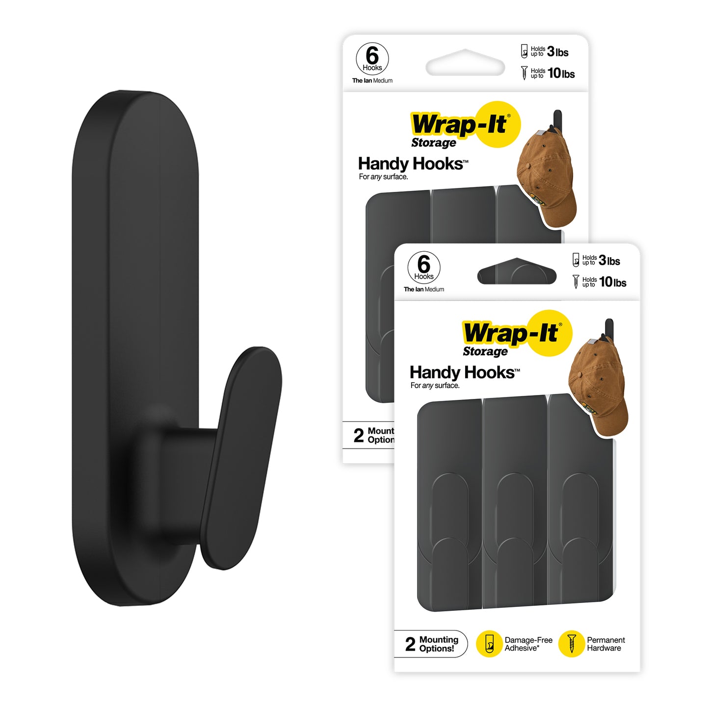 Handy Hooks™ - The Ian - Medium (12-Pack)