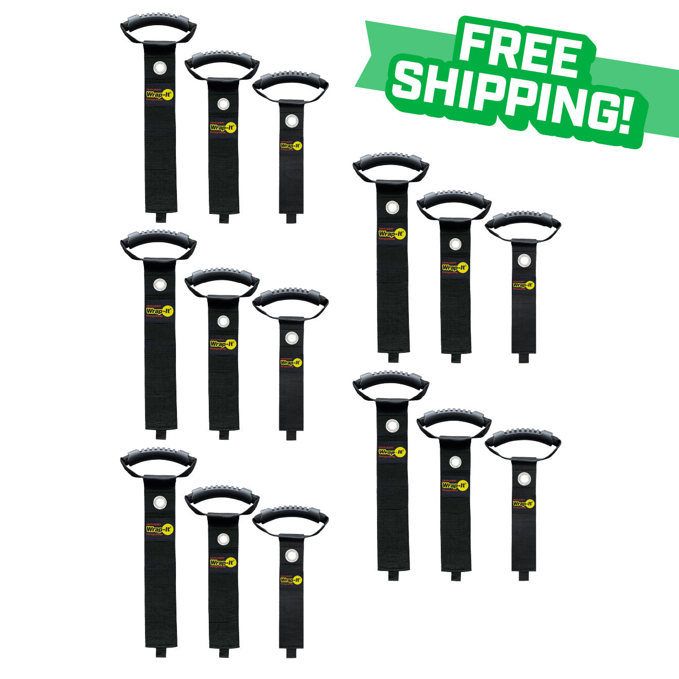 Easy-Carry® Storage Straps - Assorted 15-Pack (17", 22", 28")