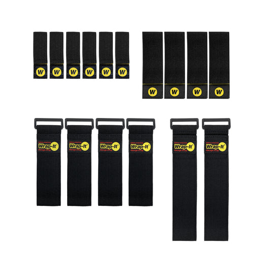 Super-Stretch/Selfie Straps - Assorted 16-Pack - Wrap-It Storage