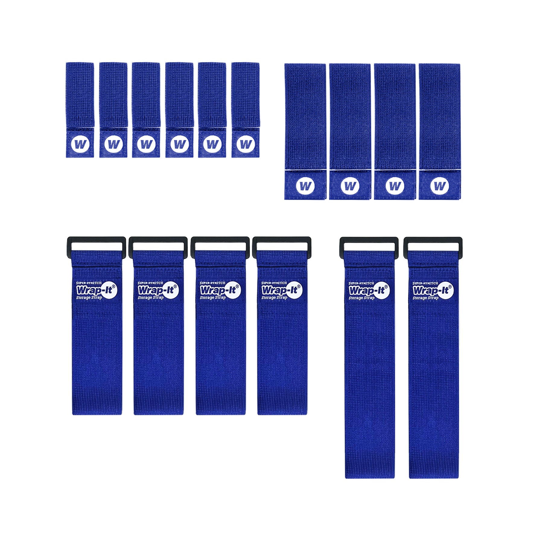 Super-Stretch/Selfie Straps - Assorted 16-Pack - Wrap-It Storage