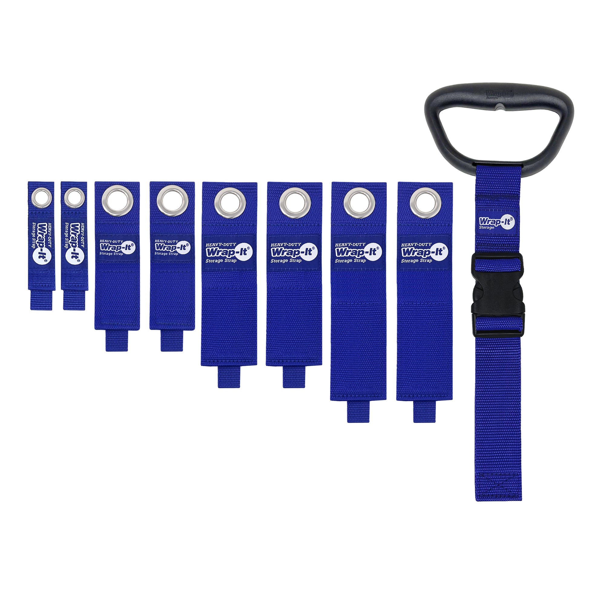 Heavy Duty & Clip 'n Carry Storage Straps - Assorted 9-Pack - Wrap-It Storage